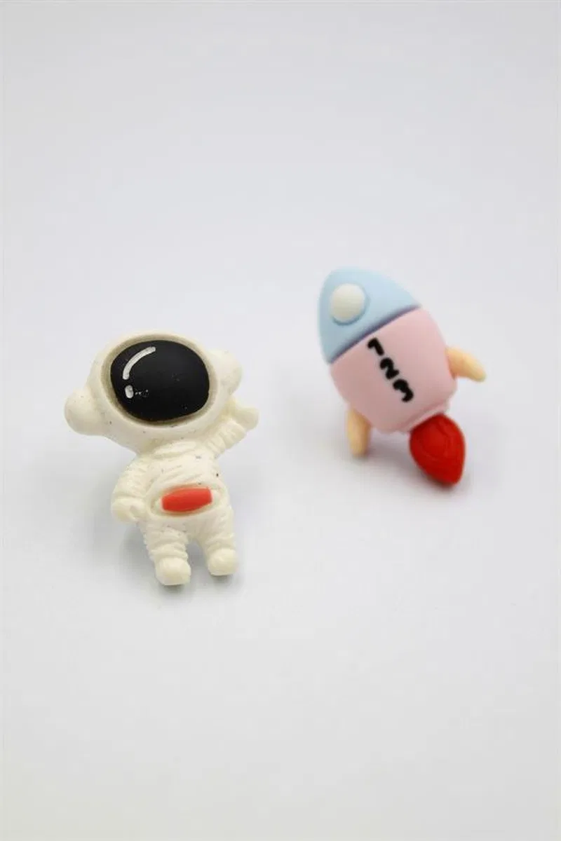 Astronot Hamur Küpe - ÇOK RENKLİ görsel 2