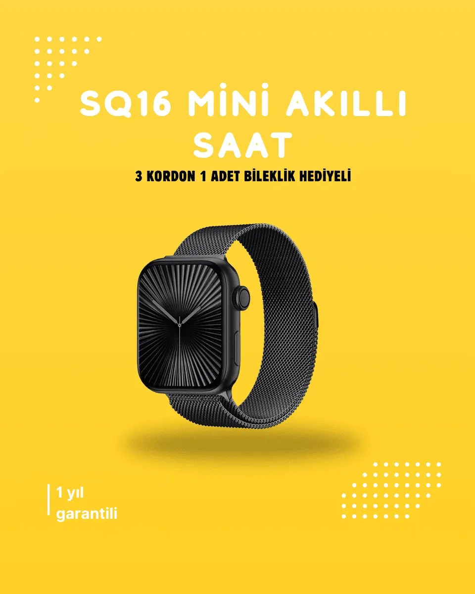 Akıllı Saat SQ-16 Mini Series 10 | Uni Tasarım, Sağlık ve Spor Takibi