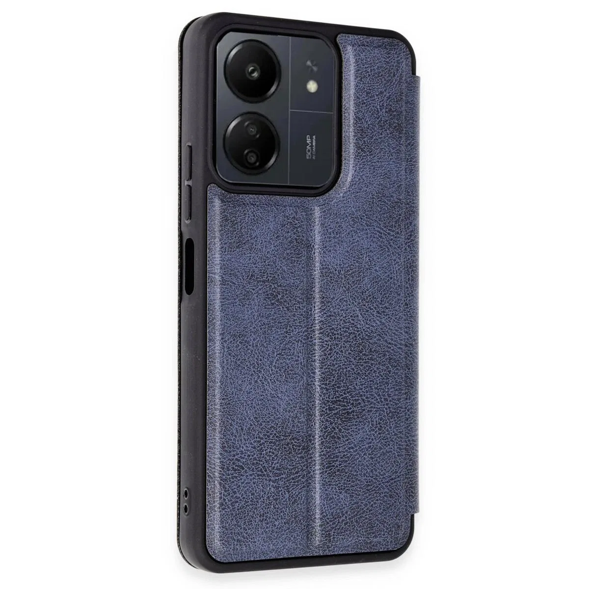 Xiaomi Redmi 13c Kılıf Flip Cover - Lacivert görsel 2