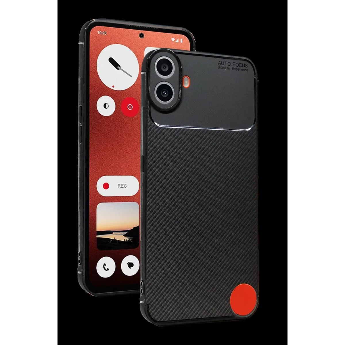 Newface Nothing Phone Nothing Cmf Phone 1 Auto Focus Karbon Kapak - Siyah