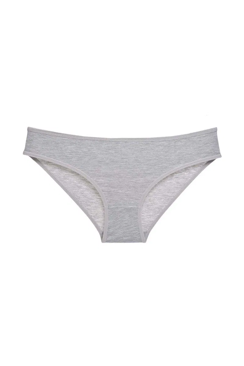 Gri Kadın Günlük Pamuklu Likralı Özel Poşet İçinde Taşınabilir Slip Külot görsel 2