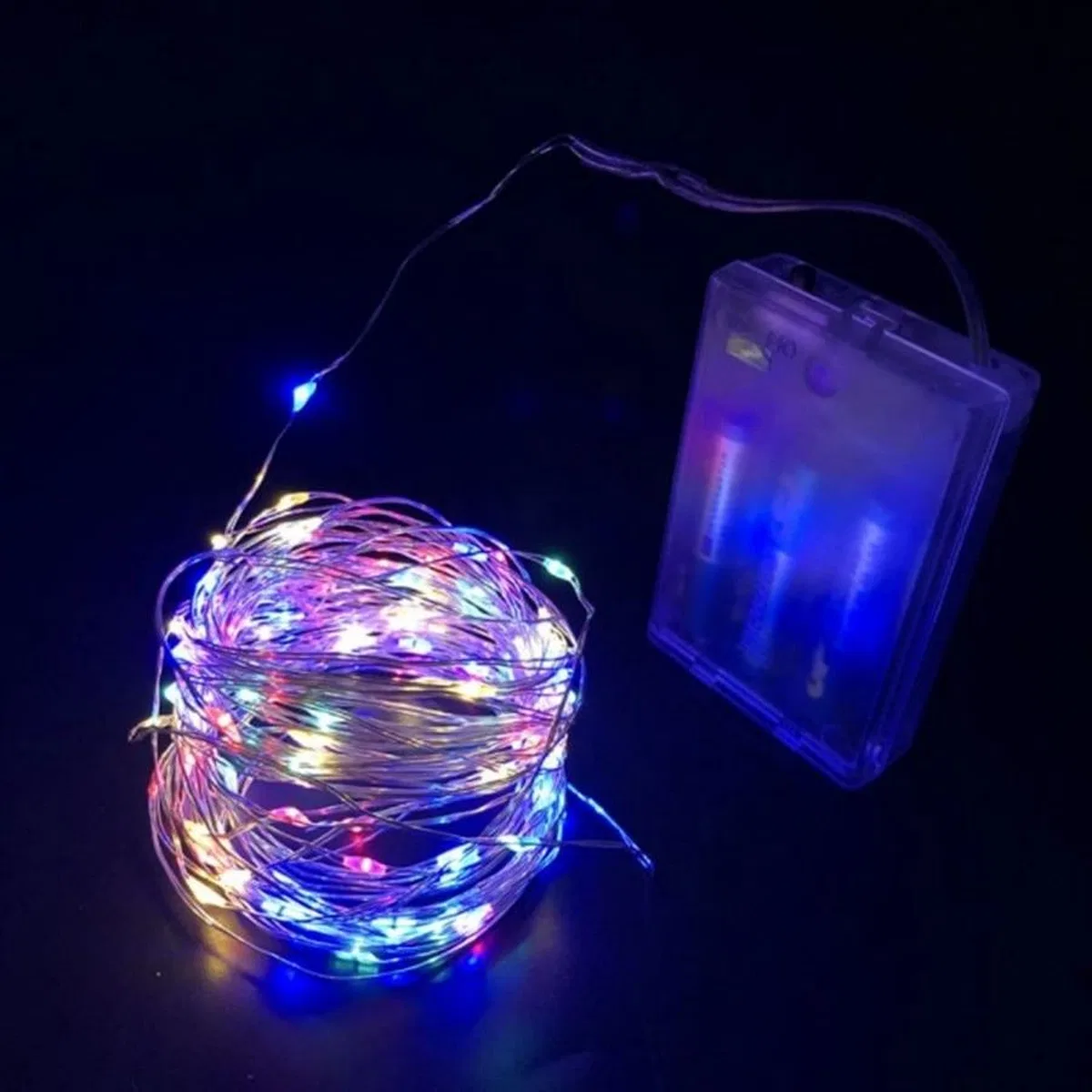 Gd957 Şerit Pilli Aydınlatma 3 Metre 30 Adet Rgb Peri Led