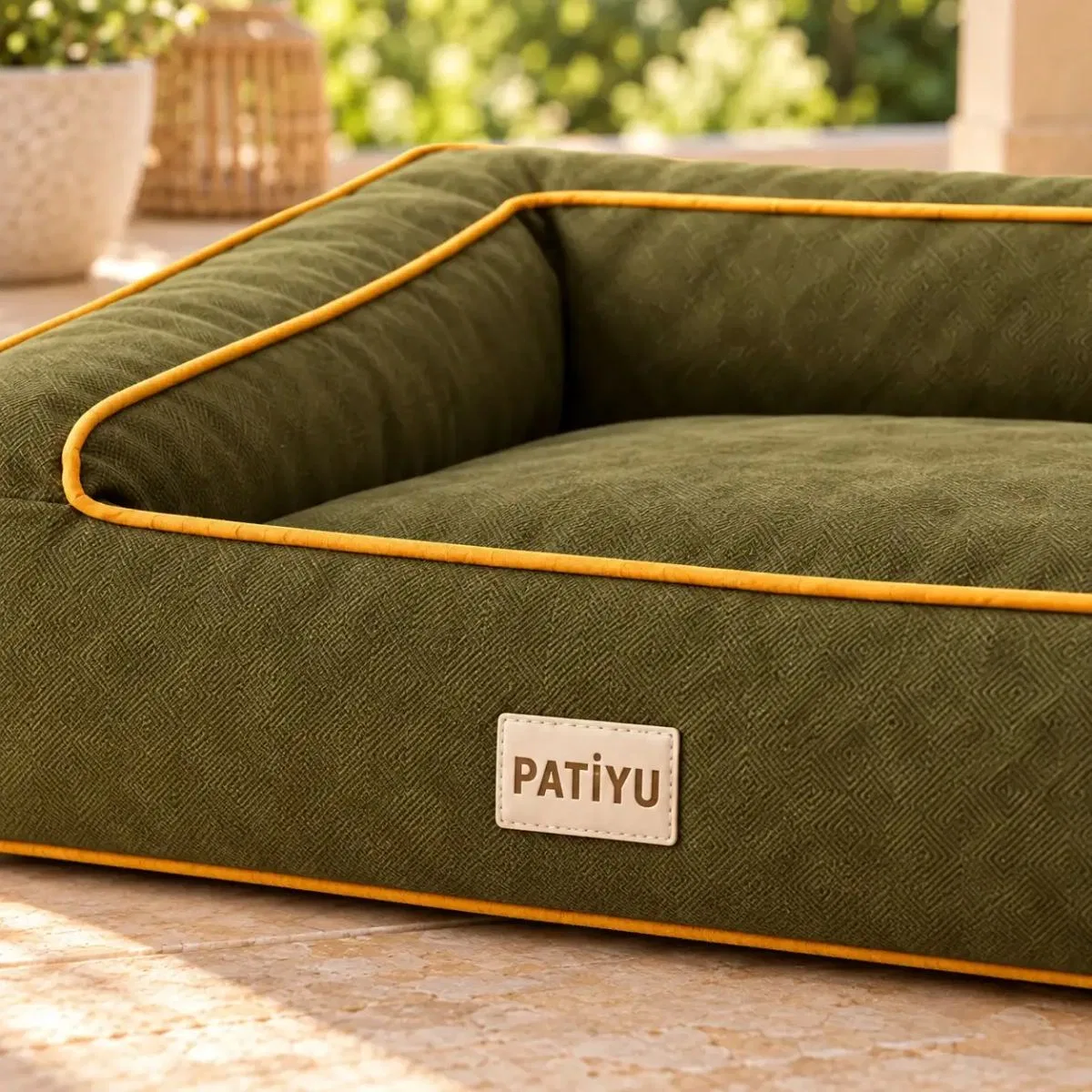 Kedi Köpek Yatağı Sofa Bed - Kiremit · Haki görsel 2