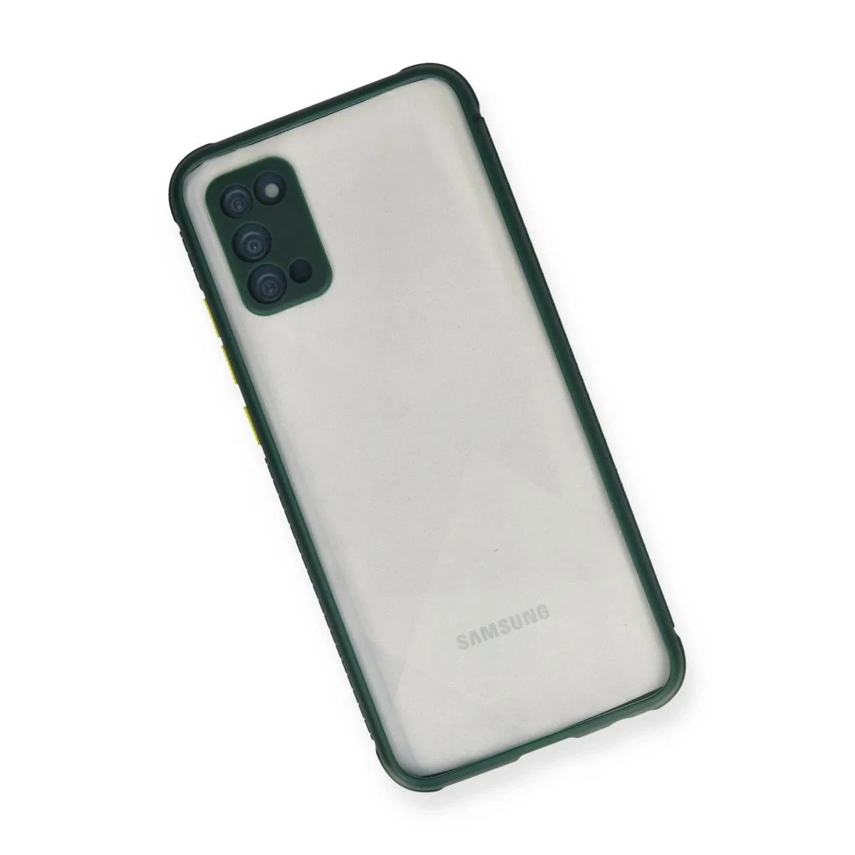 Samsung Galaxy A02s Kılıf Miami Şeffaf Silikon - Koyu Yeşil görsel 3
