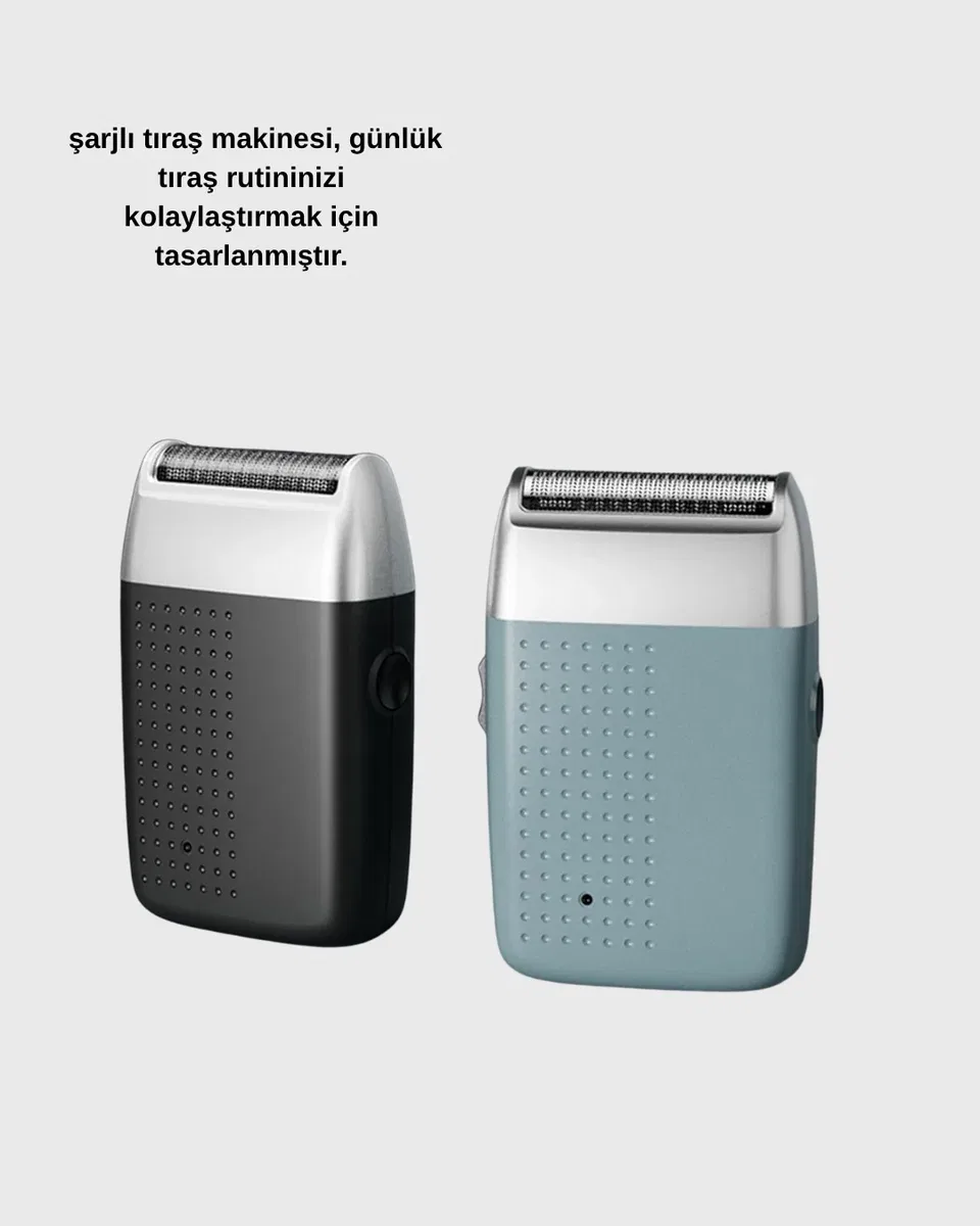Şarjlı Kuru Kullanım Tıraş Makinesi – Kablosuz, Taşınabilir görsel 5