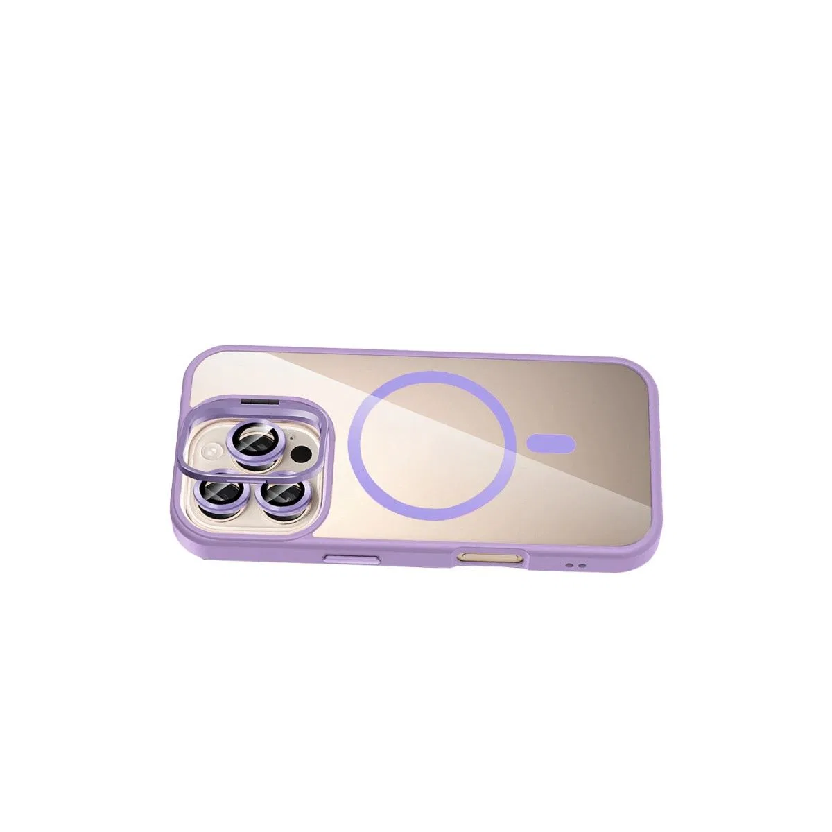Joko Apple İphone 16 Pro Max Remim Lensli Magsafe Standlı Kapak - Lila görsel 4