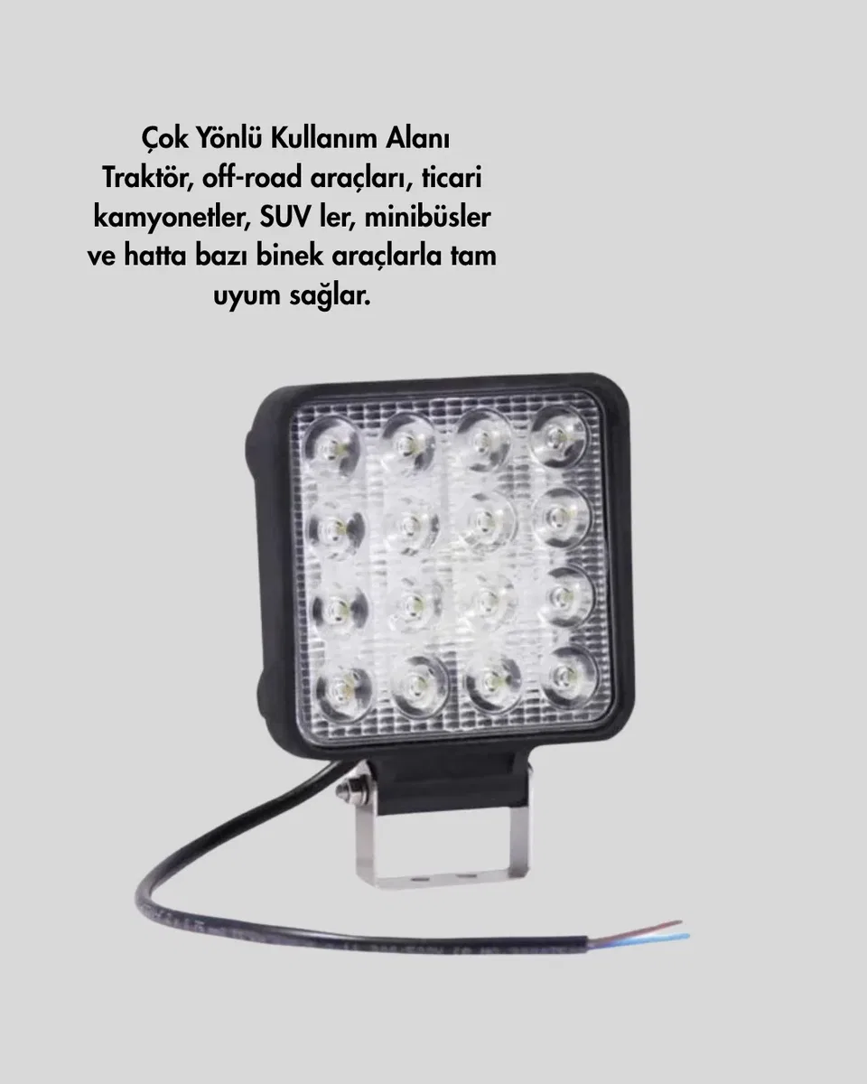 Yoğun Işık Gücüne Sahip LED Far | Traktör, Off-Road ve Kamyonet Uyumlu görsel 2