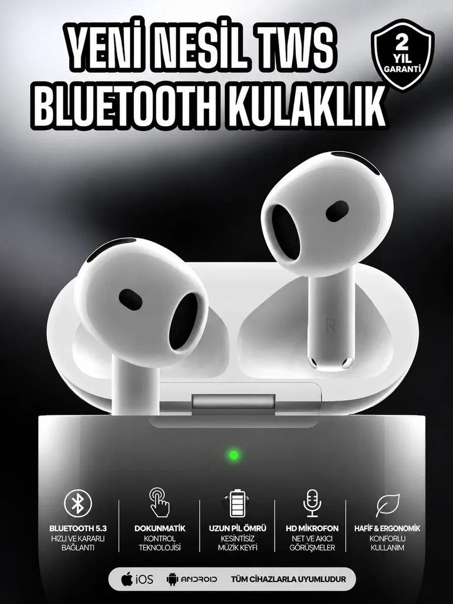 Kablosuz Bluetooth Kulaklık TWS ANC Özelliği Yüksek Ses Kaliteli
