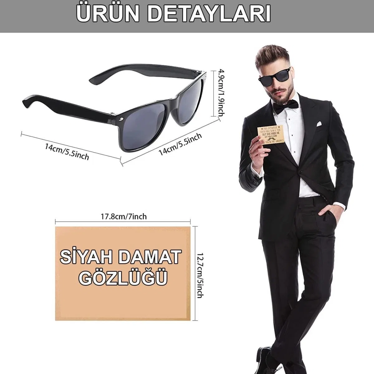 Damat Gözlüğü – Düğün Ve Bekarlığa Veda Partisi Aksesuarı görsel 3