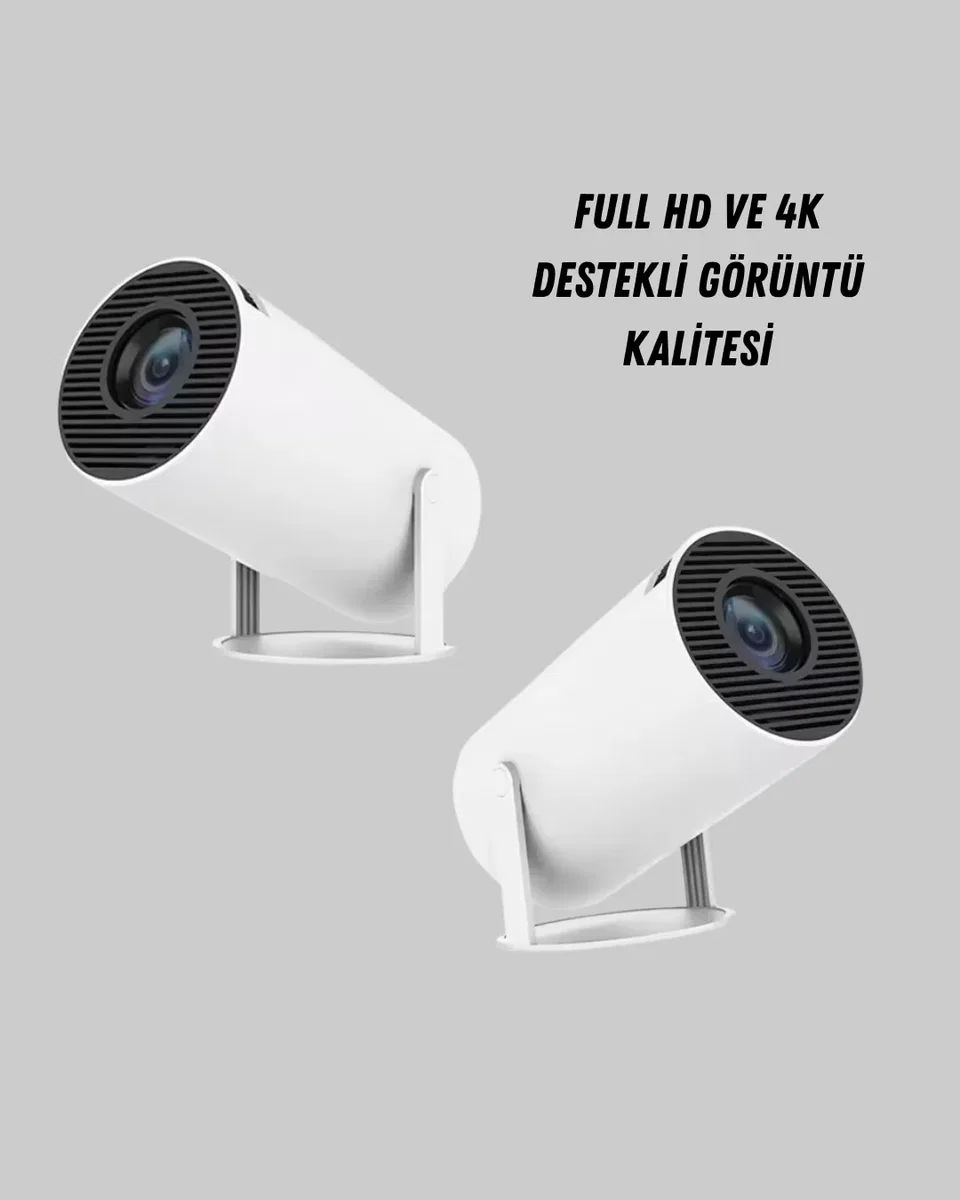 Full HD 4K Destekli Akıllı Projeksiyon – 130 inç Ekran, Uzun Ömürlü Ampul ve Çoklu Giriş görsel 3