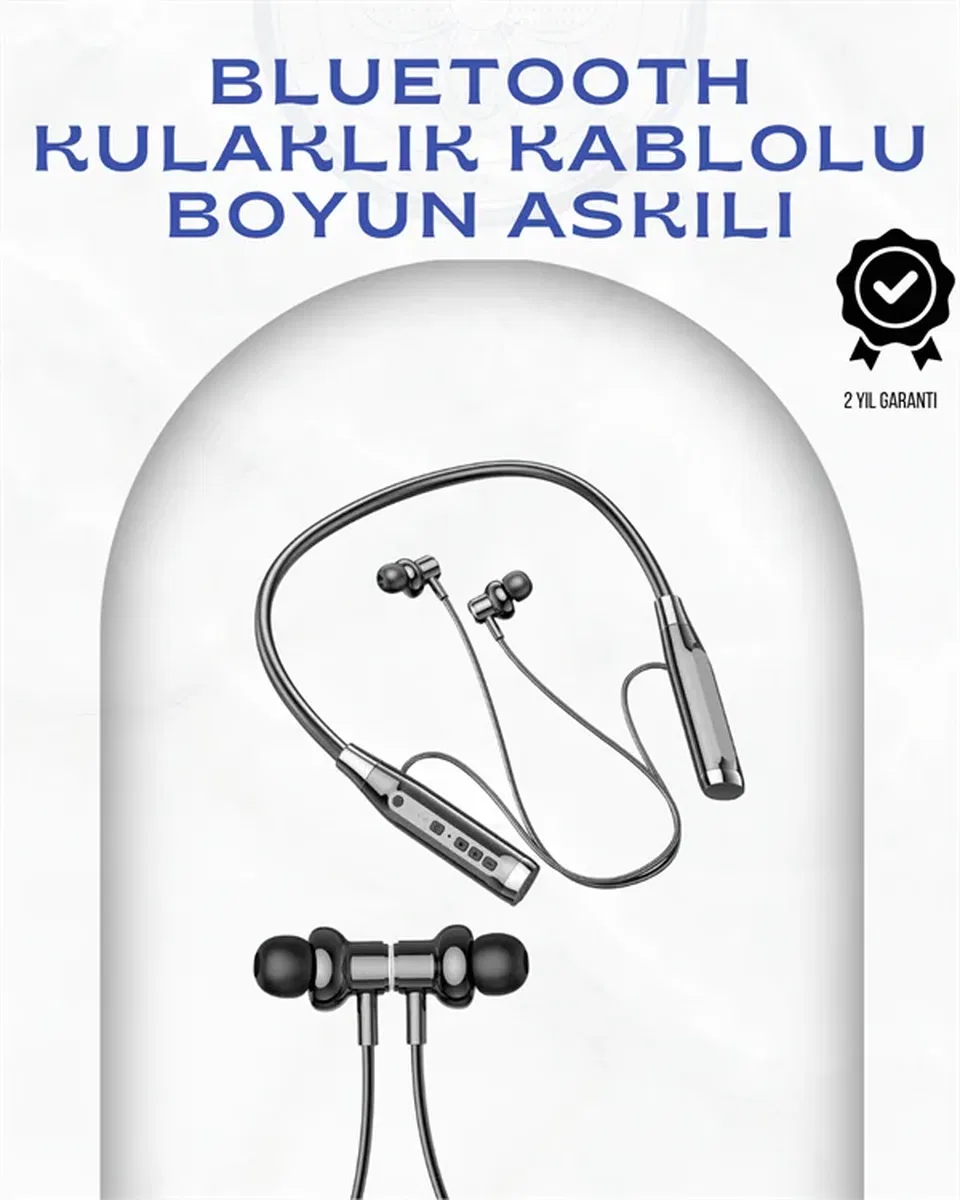 Boyun Askılı Kablosuz Kulaklık – 120 Saat Kesintisiz Müzik Keyfi görsel 2