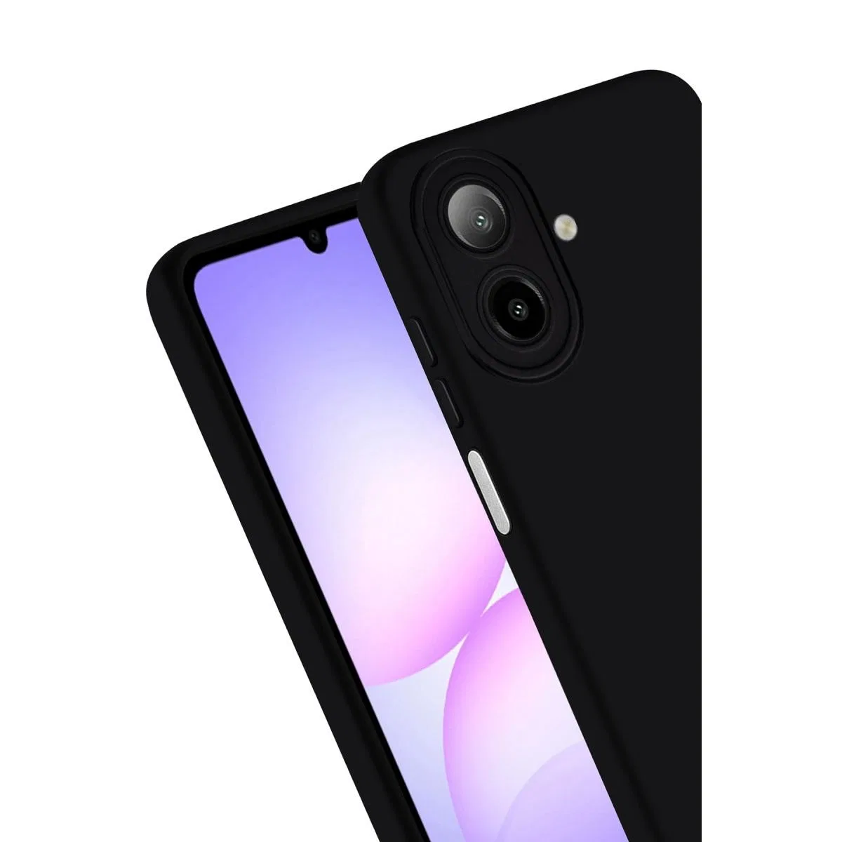 Samsung Galaxy A07 4g Nano İçi Kadife Silikon - Siyah görsel 3
