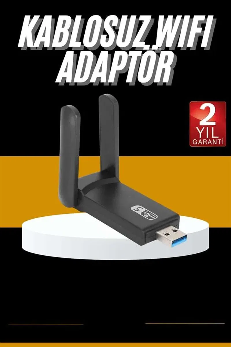 Mbps Wifi Alıcı Kablosuz Wifi Adaptörü Çift Band Çift Antenli Yeni Nesil görsel 2