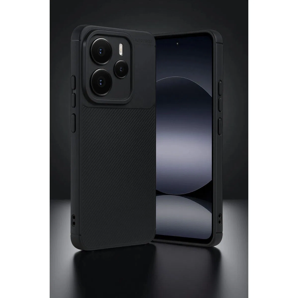 Xiaomi Note 14 5g Auto Focus Karbon Kapak - Siyah görsel 2