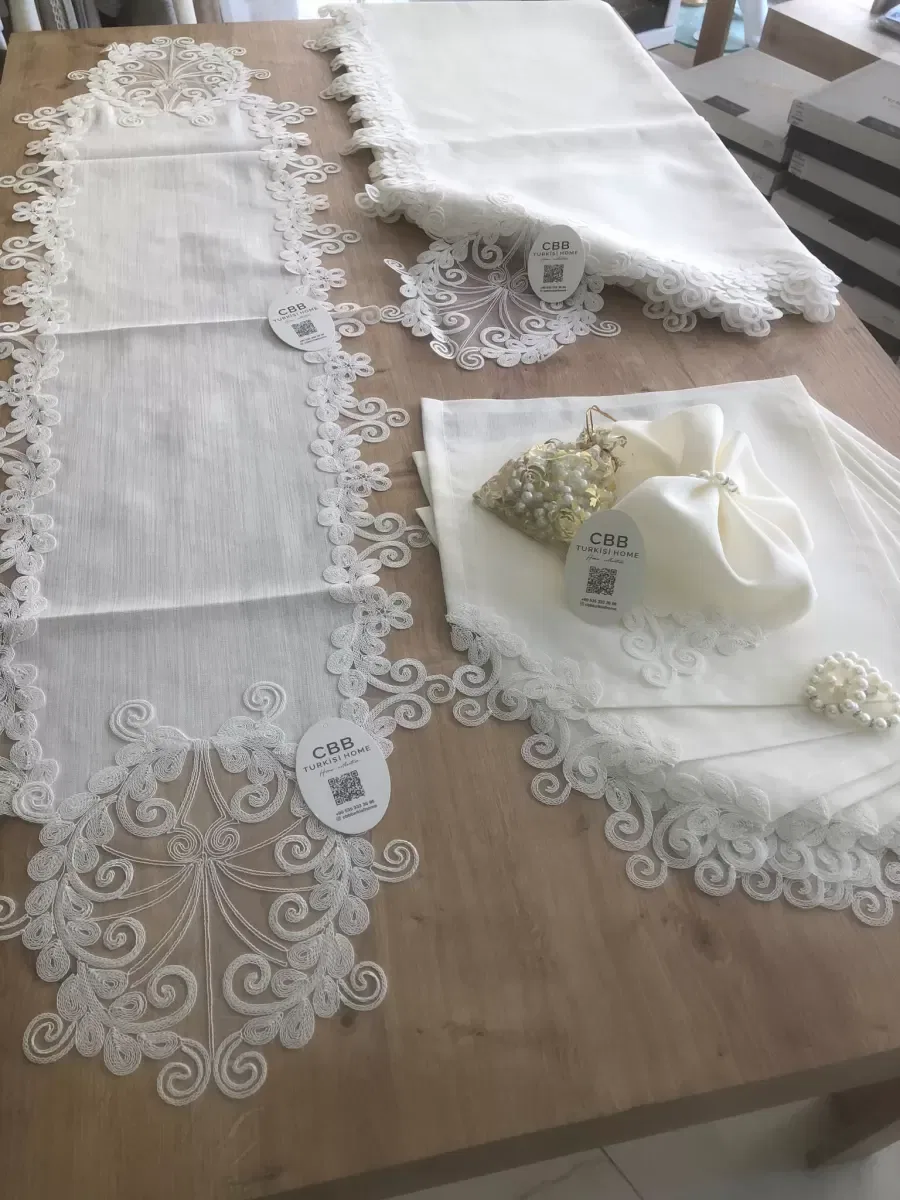 Sofra Takımı 12 Kişilik 26 Parça Anna Model Yemek Takımı Örtüsü Dertsiz 160 x 220 cm Masa Örtüsü görsel 5