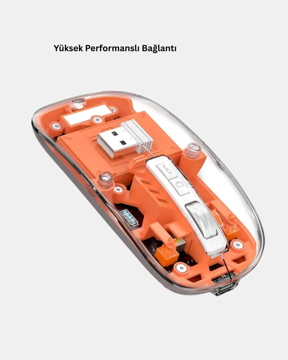 Çift Modlu Kablosuz Bluetooth 5. 0 + 2. 4ghz Mouse – 3 Cihaz Bağlantılı, Hızlı Geçiş Düğmeli görsel 4
