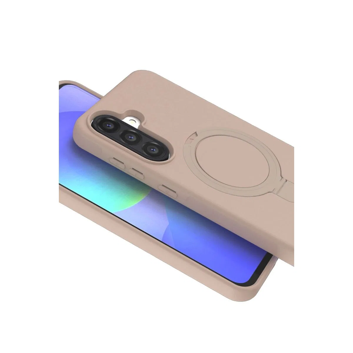 Samsung Galaxy A56 Regal Magsafe Standlı Kapak - Çöl Titanyum görsel 2