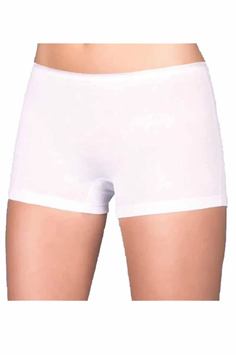 Likralı Süprem Bayan Boxer Short Beyaz 2100B görsel 2