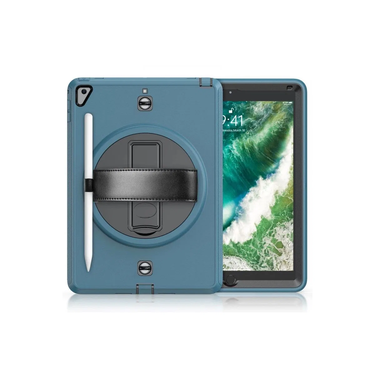 Apple İpad 5 Air 9. 7 Kılıf Strap-c Otterbox Tablet Kapak - Mavi görsel 2