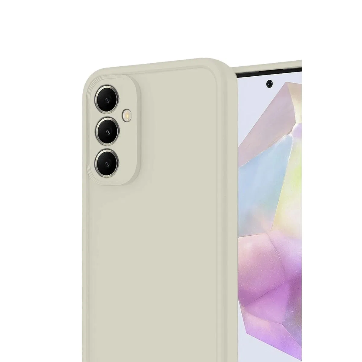 Samsung Galaxy A17 5g Viera Silikon - Krem görsel 3