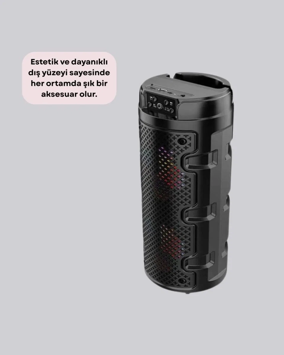 Uzun Pil Ömrü Sunan Kablosuz Bluetooth Hoparlör görsel 3