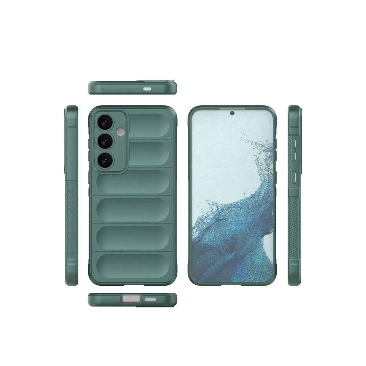 Samsung Galaxy S24 Kılıf Optimum Silikon - Koyu Yeşil görsel 2
