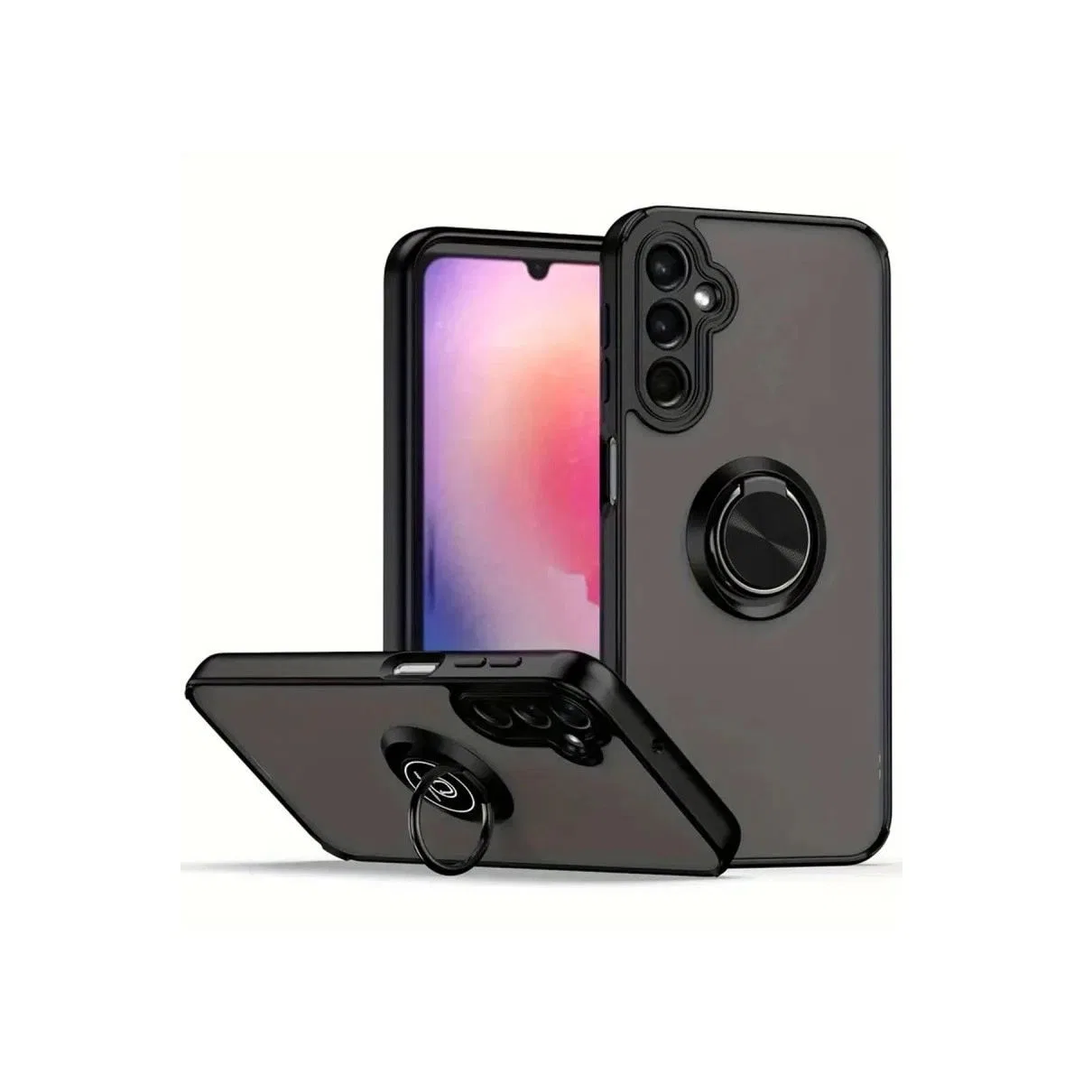 Samsung Galaxy A17 5g Montreal Yüzüklü Silikon Kapak - Siyah
