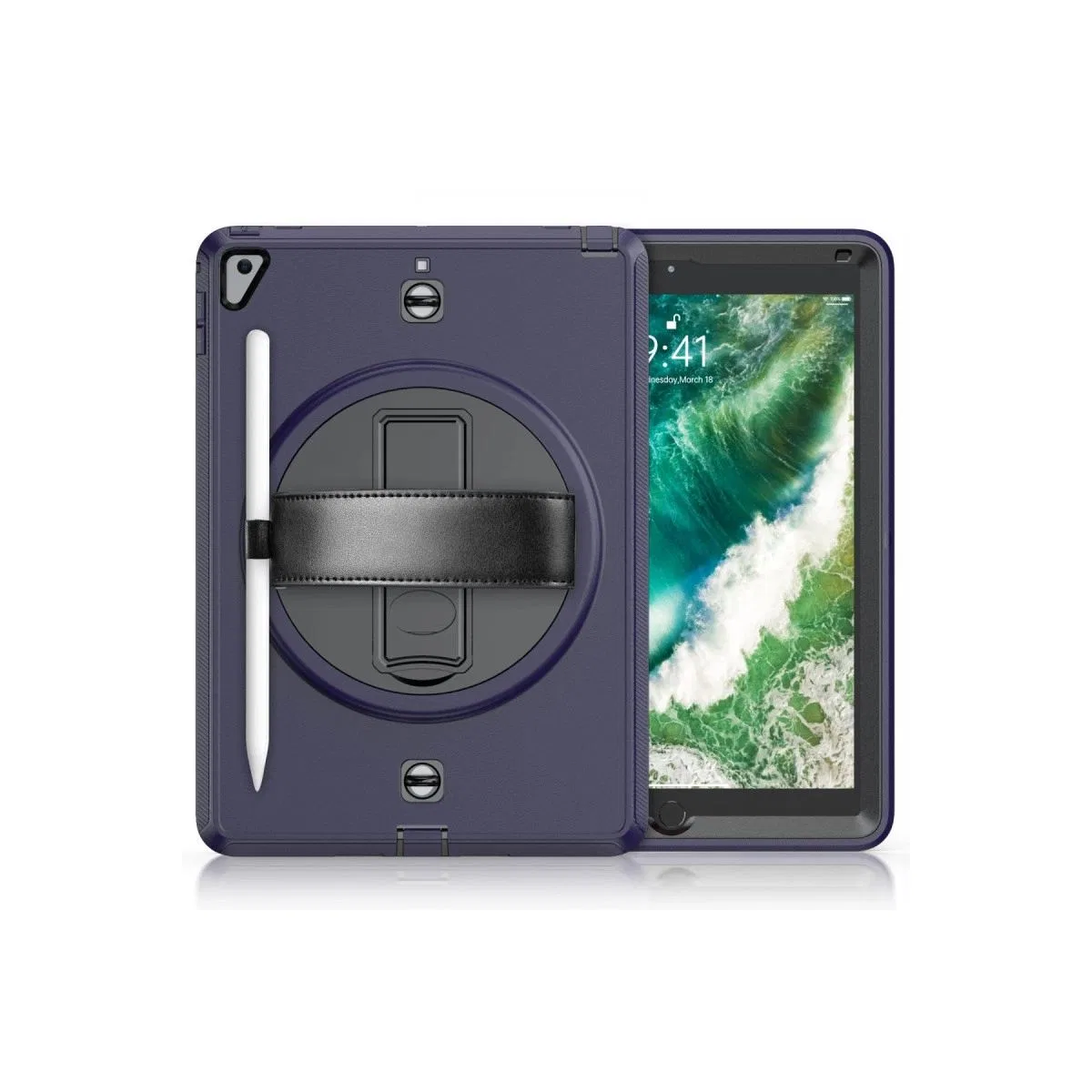 Apple İpad 5 Air 9. 7 Kılıf Strap-c Otterbox Tablet Kapak - Lacivert görsel 2