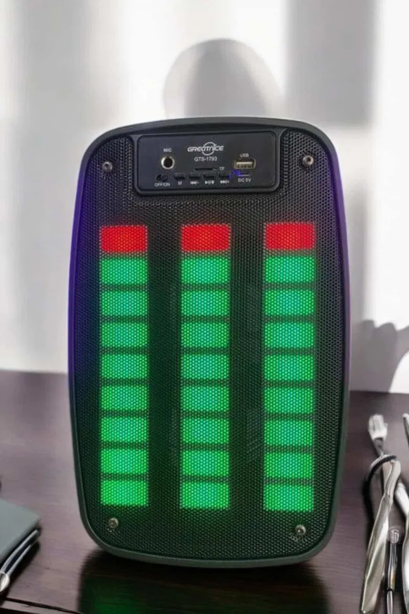 Bluetooth Hoparlör Mikrofonlu Speaker Taşınabilir Şarjlı görsel 4