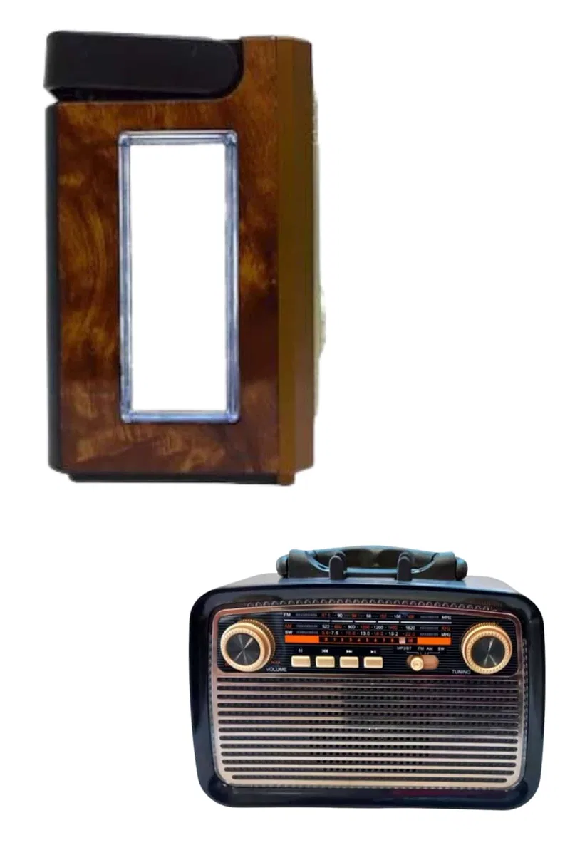 Bluetooth Hoparlör Ahşap Renk Vintage Işıklı Nostaljik Radyo Fm Ahşap Görünümlü Yeni Nesil görsel 5