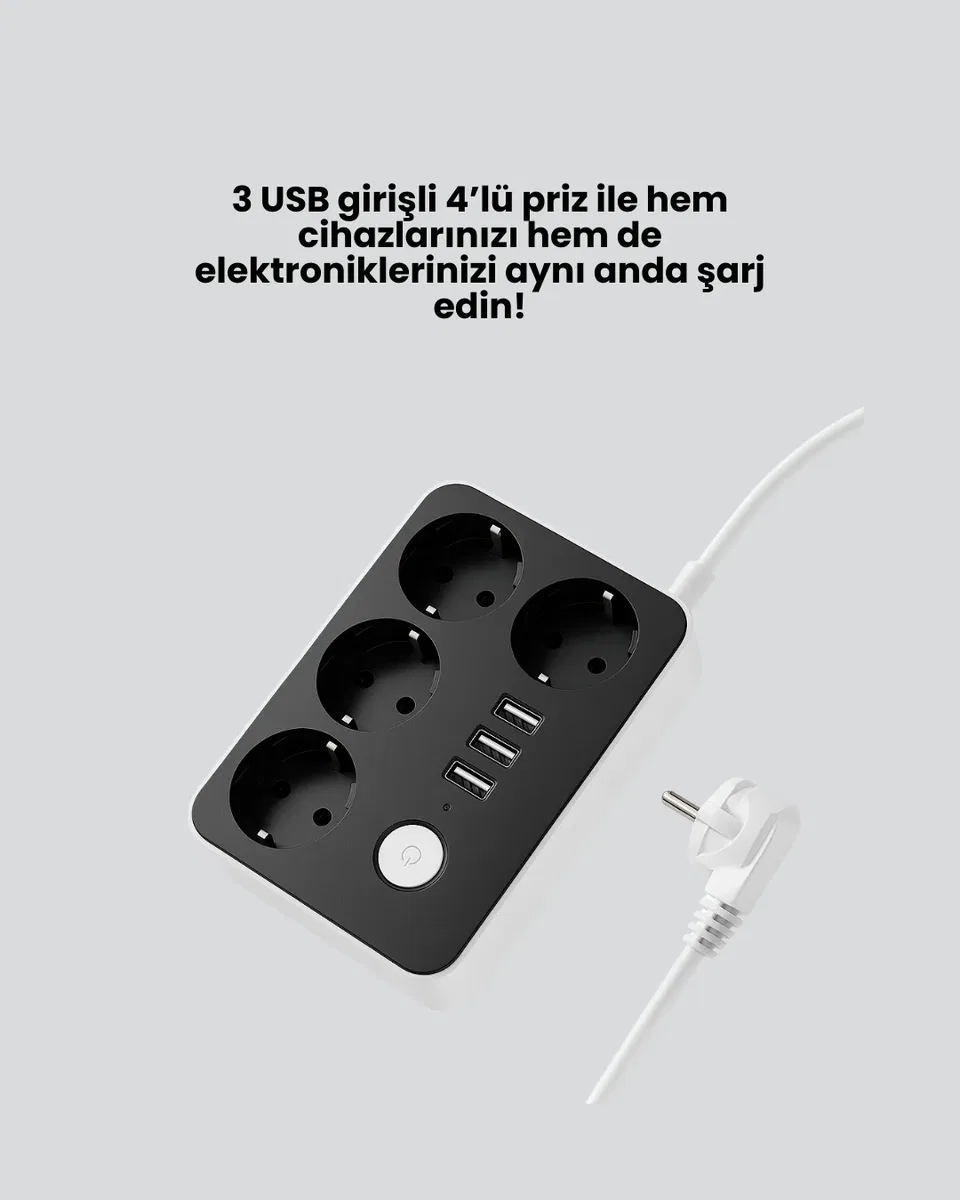 4’lü Priz U314 görsel 2