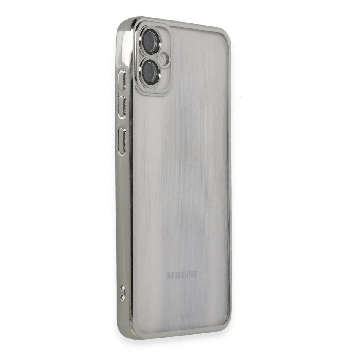 Samsung Galaxy A05 Kılıf Razer Lensli Silikon - Gümüş görsel 2