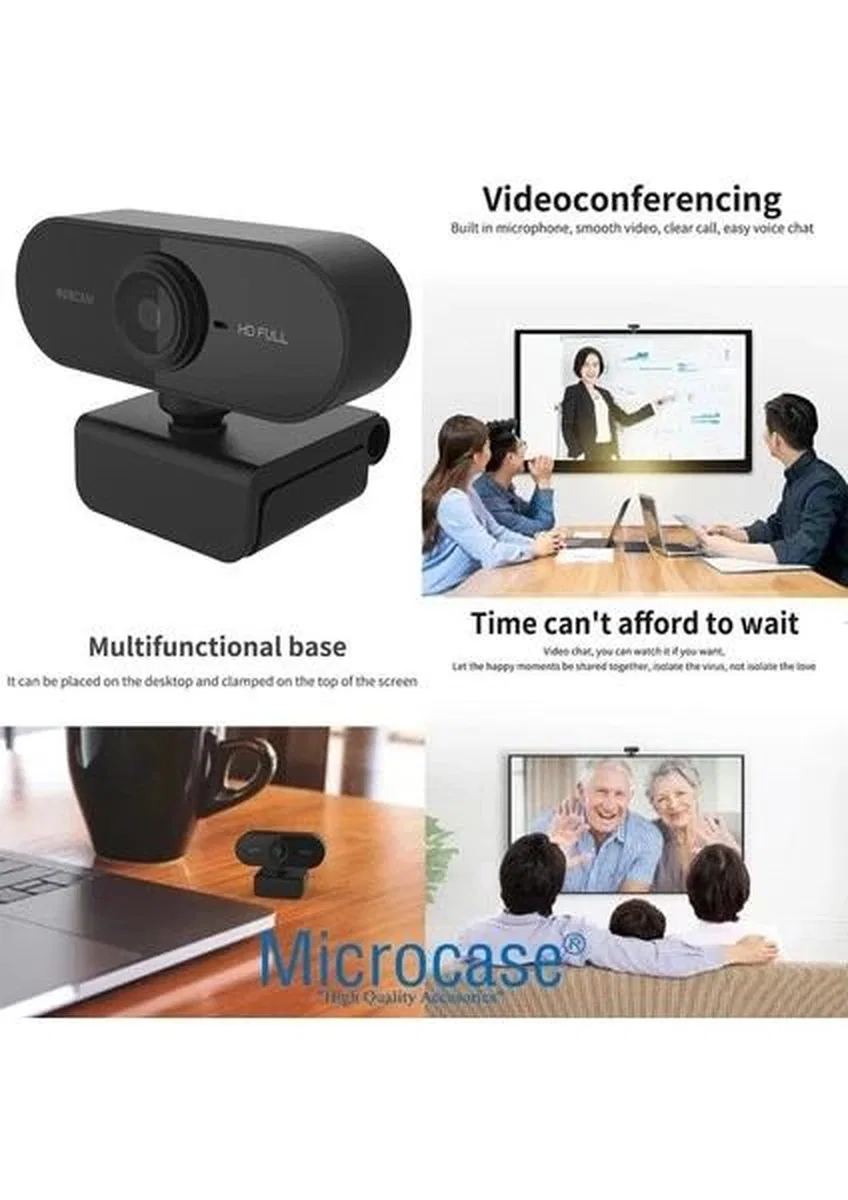 Webcam Orjınal Hd 1080p Konferans Kamera Dahili Mikrofon Görüntülü Sohbet Yayın Kamerası Hd Video görsel 3