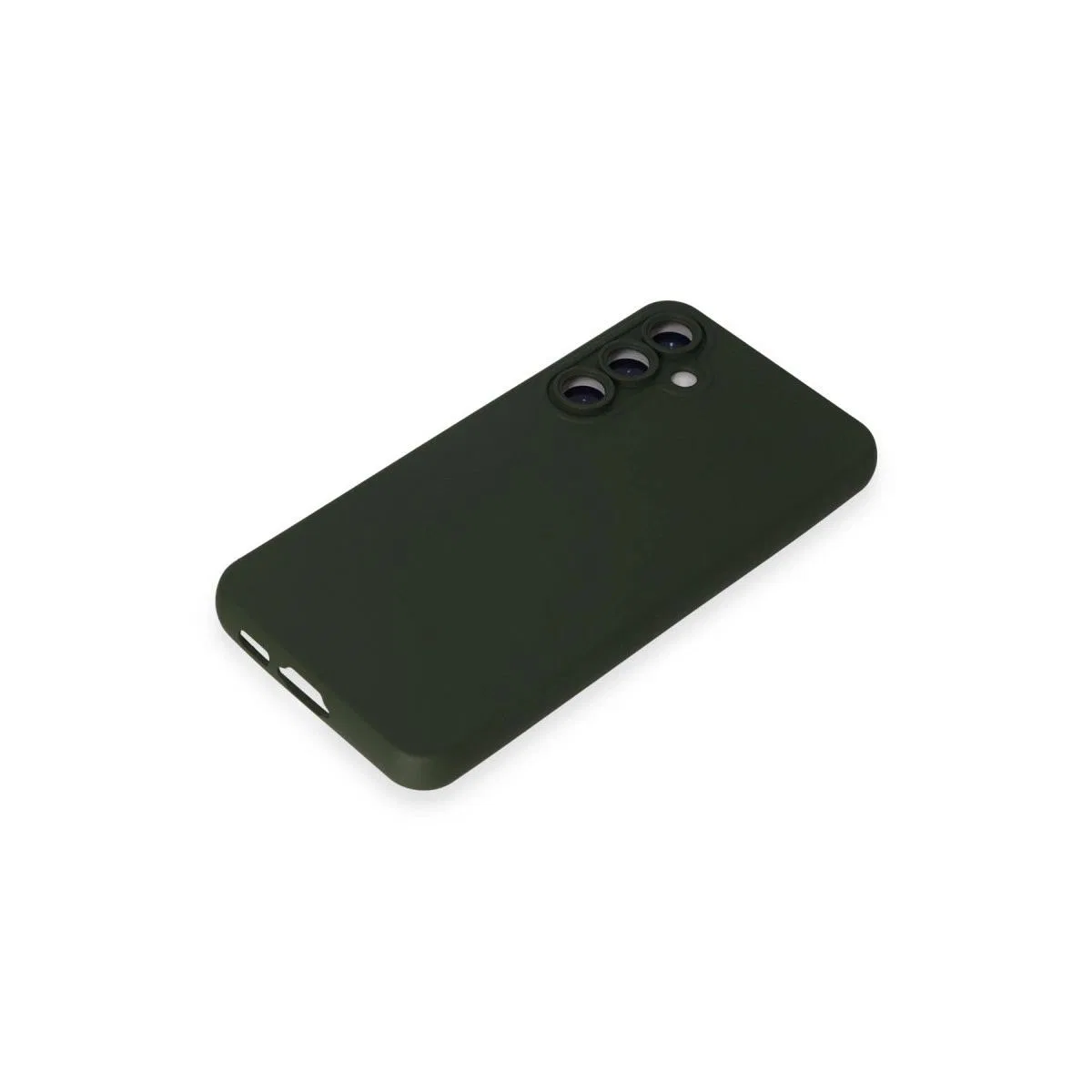 Samsung Galaxy S23 Fe Kılıf Nano İçi Kadife Silikon - Koyu Yeşil görsel 4