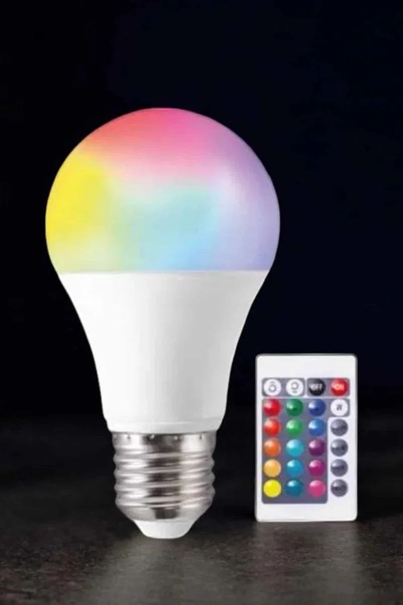 Renk Değiştirebilen Rgb Işıklı Led Ampul A+enerji 10 Watt Led Işık