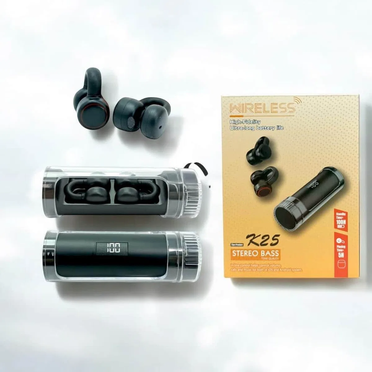 K25 küpe şeklinde Bluetooth kulaklık görsel 2