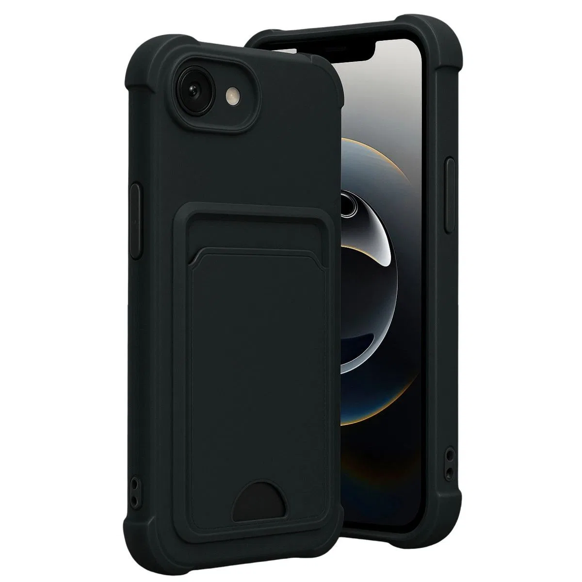 Apple İphone 16e Kelvin Kartvizitli Silikon - Siyah