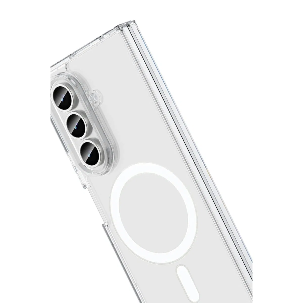 Samsung Galaxy Z Fold 7 Kılıf Magneticsafe Şeffaf Silikon - Şeffaf görsel 5