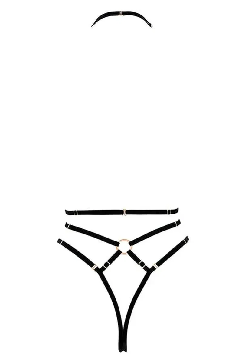 Göğüs Detaylı Siyah Harness görsel 2