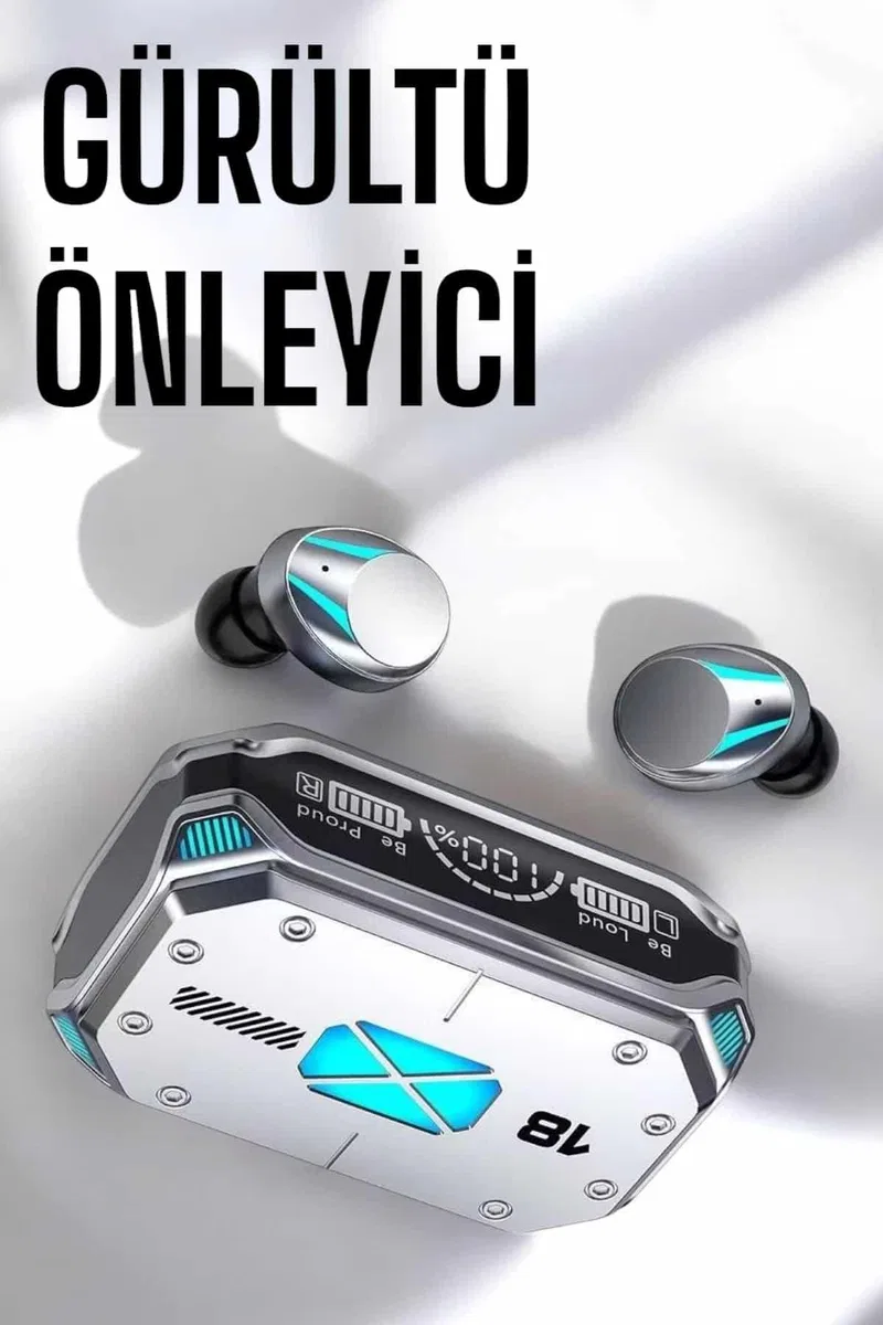 Kablosuz Powerbankli Oyuncu Kulaklığı Gürültü Önleyici görsel 4