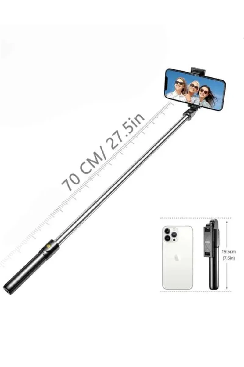 Cep Telefonu Tripod Standı Manyetik Selfie Sopa Bluetooth Uzaktan Kumandalı görsel 4