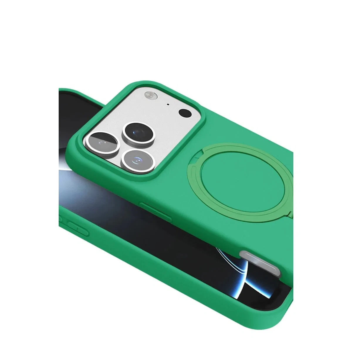 Apple İphone 17 Pro Regal Magsafe Standlı Kapak - Yeşil görsel 5
