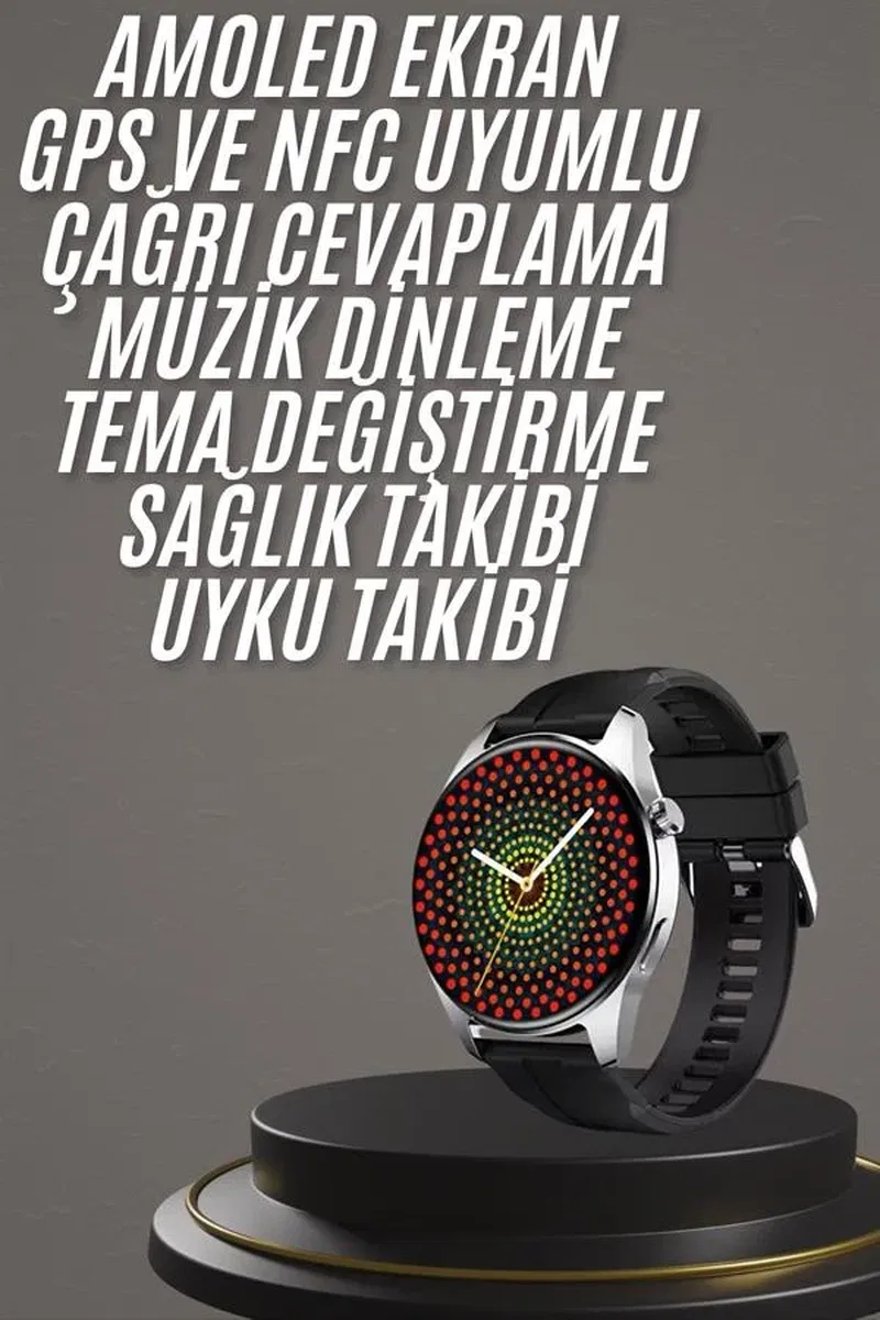 Yeni Nesil Akıllı Saat 1. 5 Inç Amoled Ekran Çağrı Cevaplayabilen
