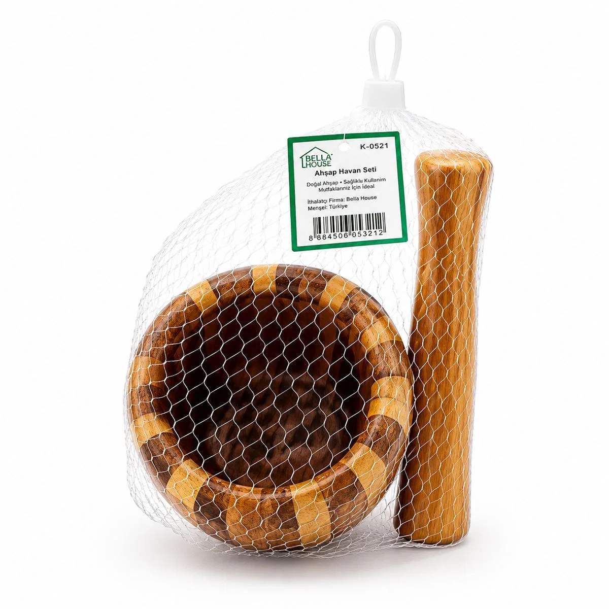 Ahşap Bambu Havan (Sarımsak Dövecek) 8 cm görsel 4