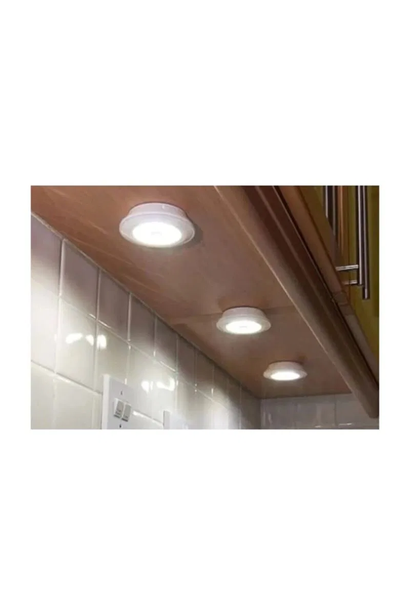 Uzaktan Kumandalı 3 Lü Spot Led Lamba Kablosuz Pilli Işıldak görsel 2