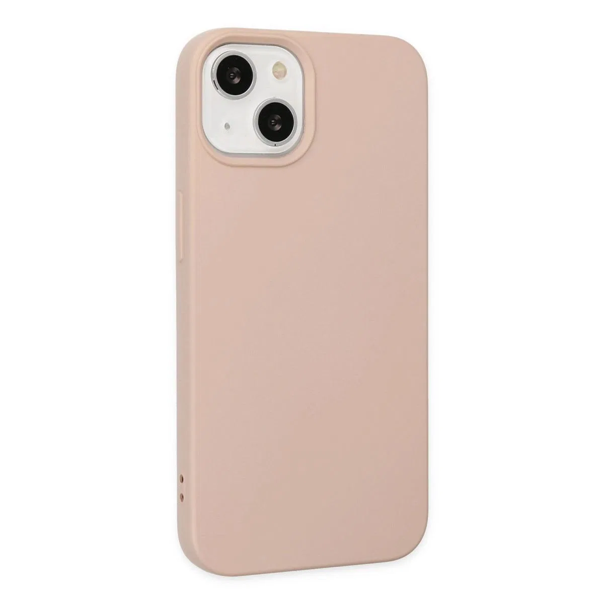 Apple İphone 14 Plus Kılıf Nano İçi Kadife Silikon - Pudra görsel 2