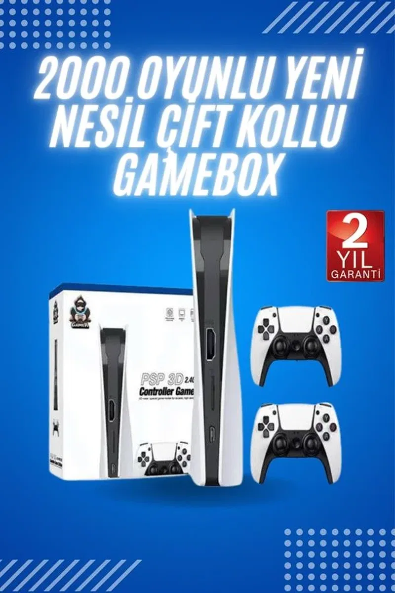 4K HD Klasik Retro Game Box 3000 Oyunlu Çift Kollu Çift Kişilik Oyun Konsolu görsel 2