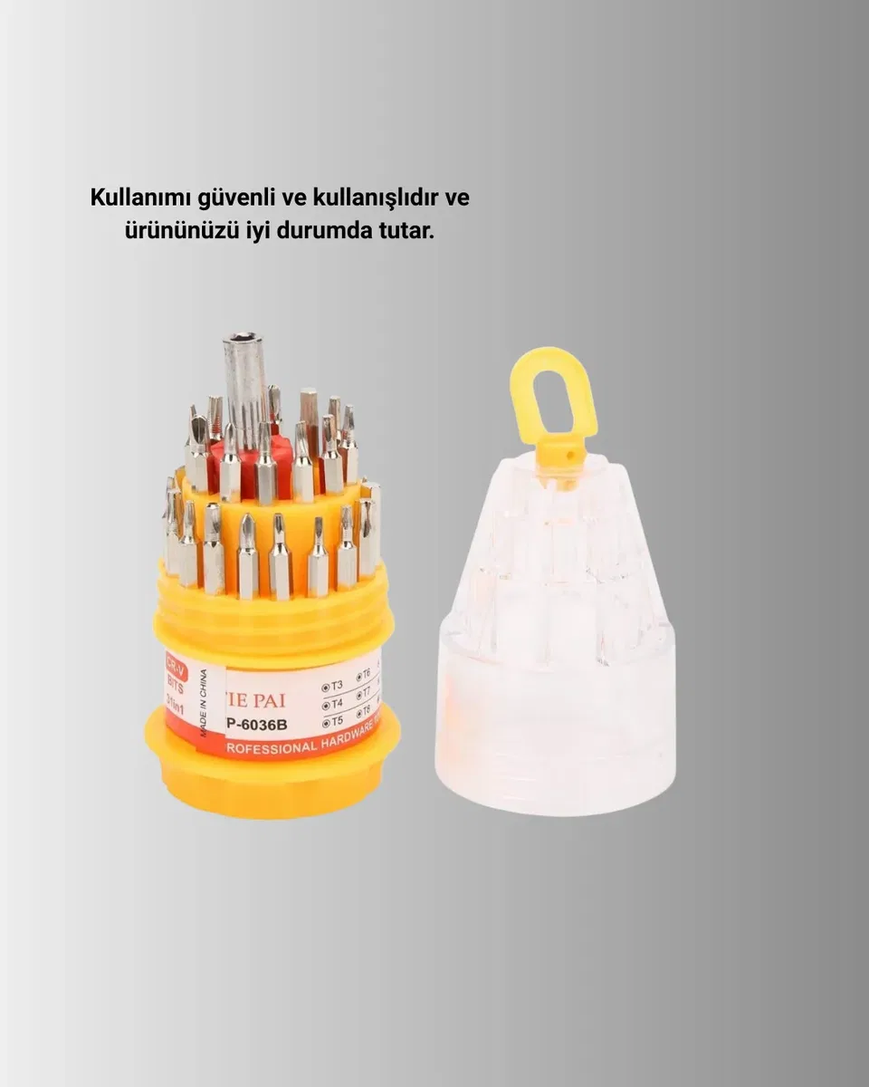 Elektronik Tamir Tornavida Seti Ateşe Dayanıklı ve Ergonomik görsel 4