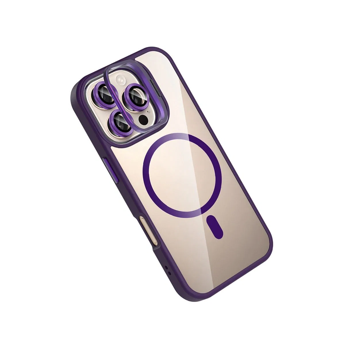 Joko Apple İphone 16 Pro Max Remim Lensli Magsafe Standlı Kapak - Derin Mor görsel 3