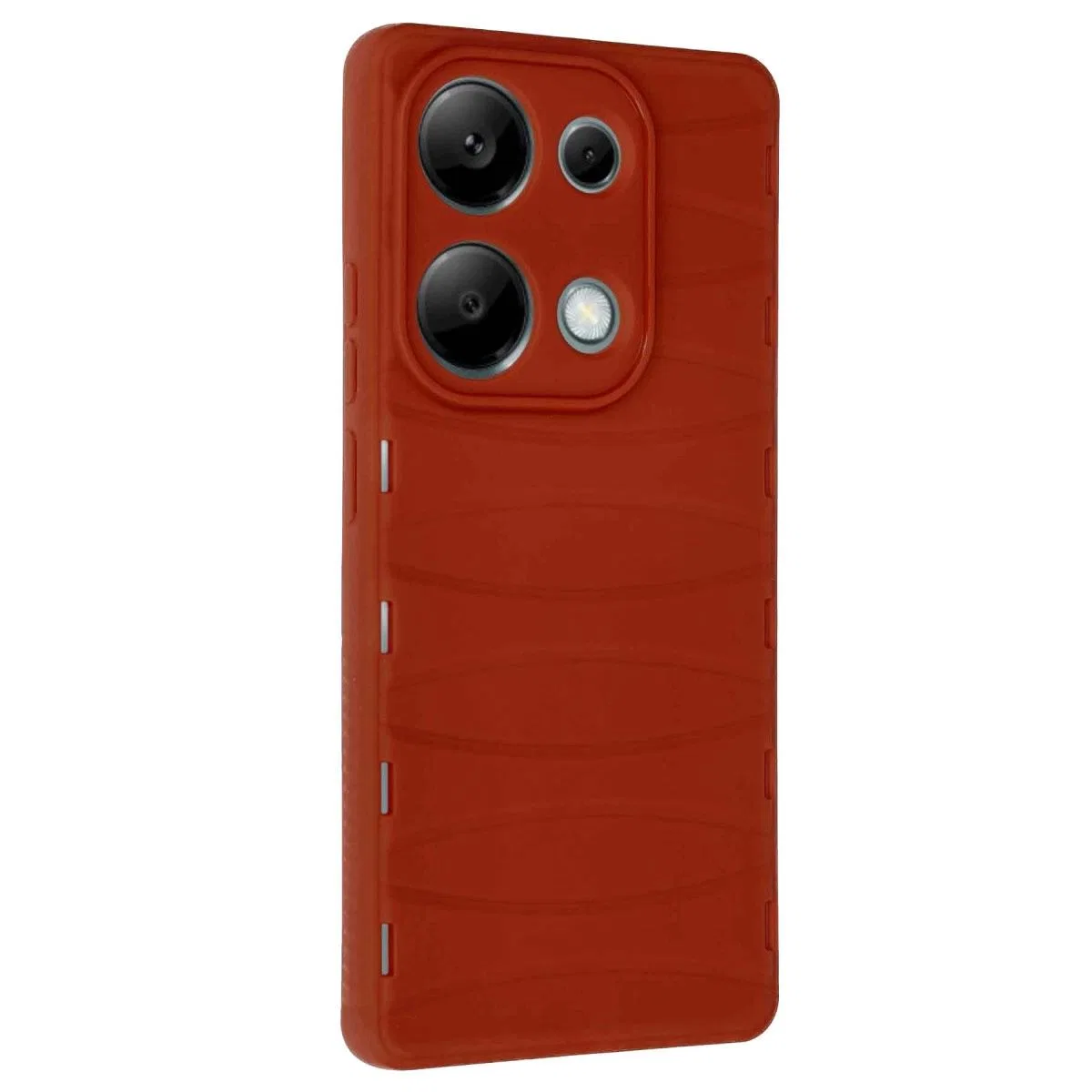 Xiaomi Redmi Note 13 Pro 4g Kılıf Bibercas Silikon Kapak - Kırmızı görsel 2